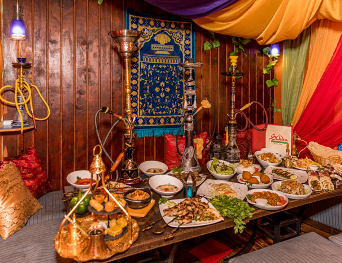 A traditional Arabian feast served at Sultan Restaurant